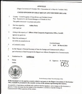 Apostille MD Pryke Notary